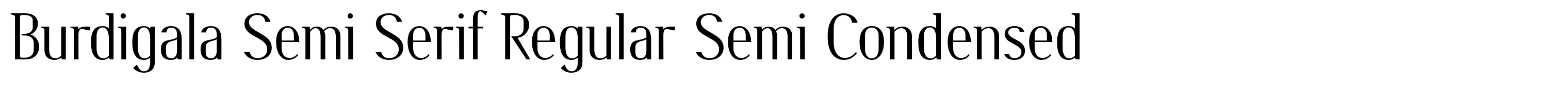 Burdigala Semi Serif Regular Semi Condensed